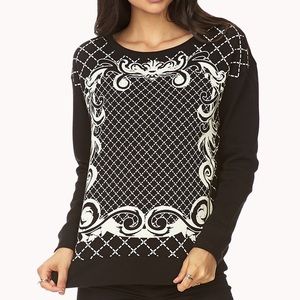 Brocade print sweatshirt